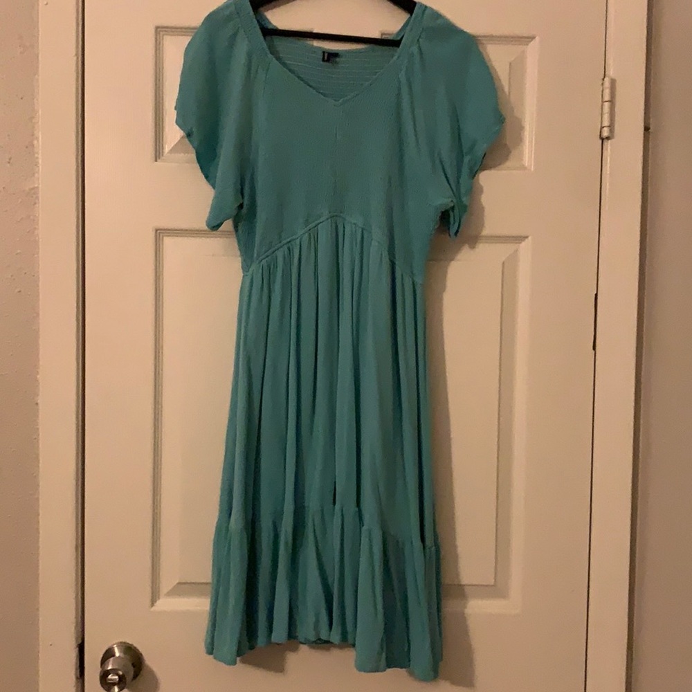 Zattcas teal blue dress